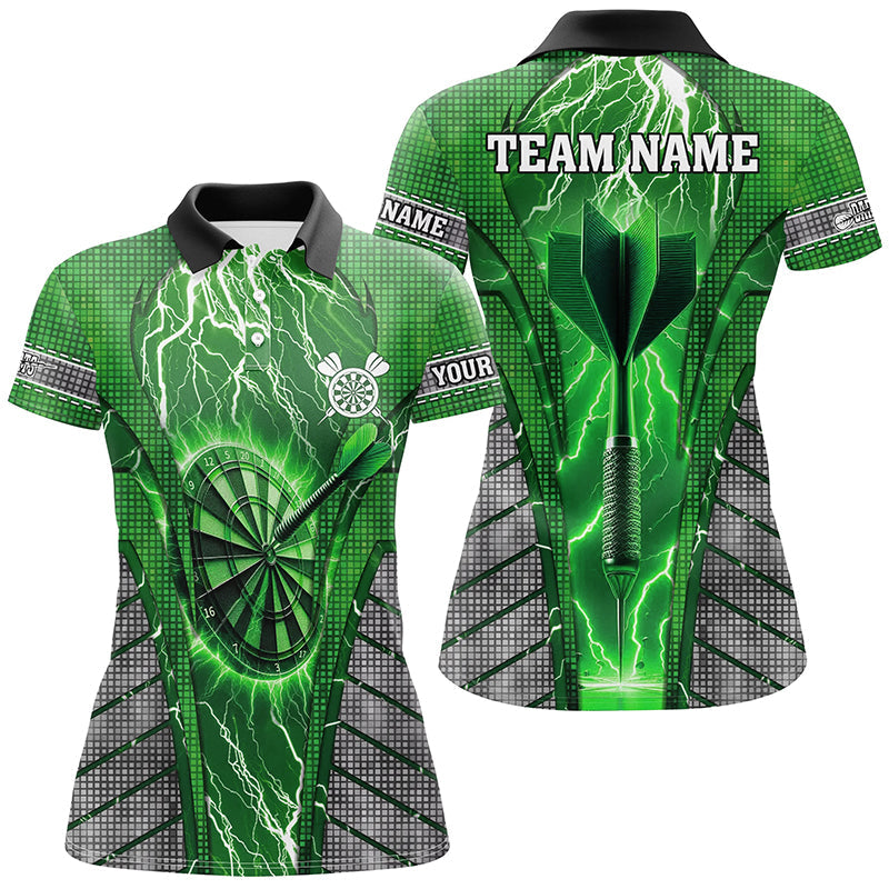 Personalized Green Dartboard Thunder Lightning Darts, Team League Darts