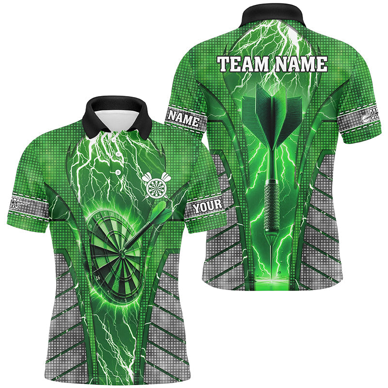 Personalized Green Dartboard Thunder Lightning Darts, Team League Darts
