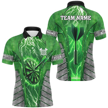 Personalized Green Dartboard Thunder Lightning Darts, Team League Darts
