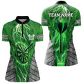 Personalized Green Dartboard Thunder Lightning Darts, Team League Darts