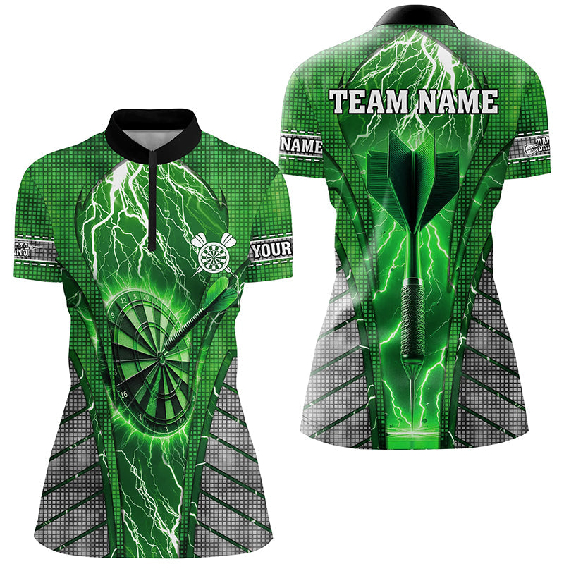 Personalized Green Dartboard Thunder Lightning Darts, Team League Darts