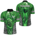 Personalized Green Dartboard Thunder Lightning Darts, Team League Darts