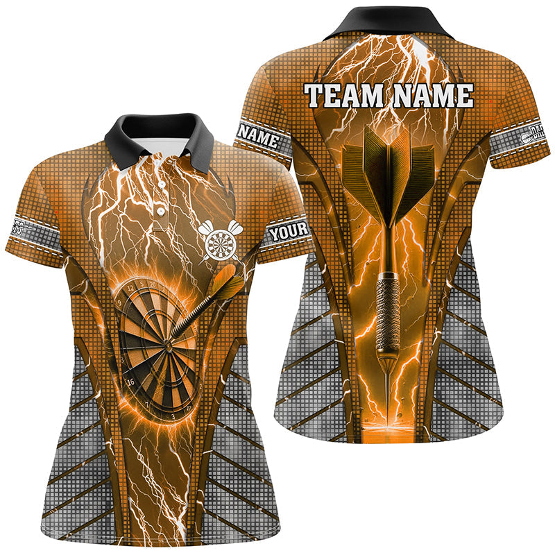 Personalized Orange Dartboard Thunder Lightning Darts, Team League Darts