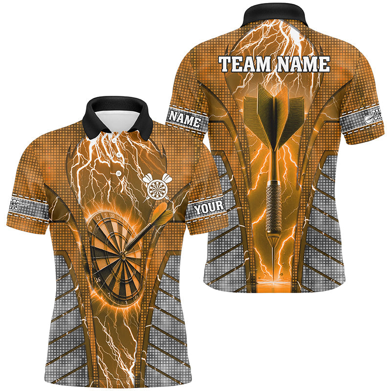 Personalized Orange Dartboard Thunder Lightning Darts, Team League Darts