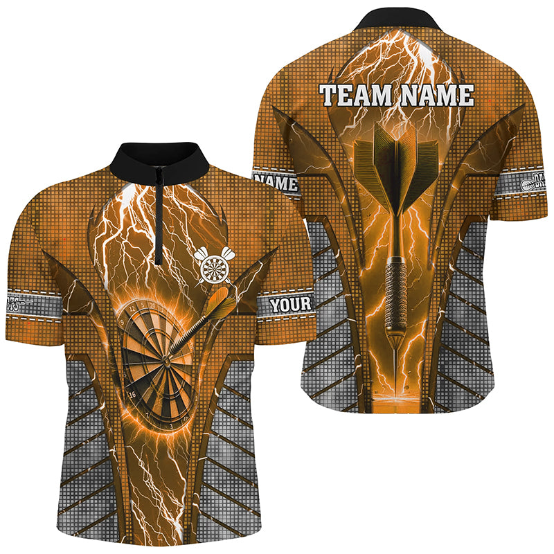 Personalized Orange Dartboard Thunder Lightning Darts, Team League Darts