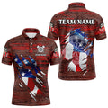 Personalized Red Grunge American Flag Darts Custom Patriotic Darts Team