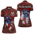 Personalized Red Grunge American Flag Darts Custom Patriotic Darts Team