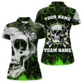 Personalized Green Glowing Fire Crack Skull Dart Custom Dart Dart Team