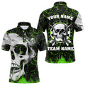 Personalized Green Glowing Fire Crack Skull Dart Custom Dart Dart Team