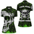 Personalized Green Glowing Fire Crack Skull Dart Custom Dart Dart Team
