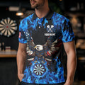 Blue Flaming American Flag Eagle Custom 3D Dart, Patriotic Darts Team