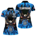 Blue Flaming American Flag Eagle Custom 3D Dart, Patriotic Darts Team