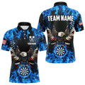 Blue Flaming American Flag Eagle Custom 3D Dart, Patriotic Darts Team