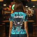 Turquoise Flame American Flag Eagle Custom 3D Dart Patriotic Darts League Team