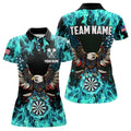 Turquoise Flame American Flag Eagle Custom 3D Dart Patriotic Darts League Team