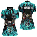 Turquoise Flame American Flag Eagle Custom 3D Dart Patriotic Darts League Team