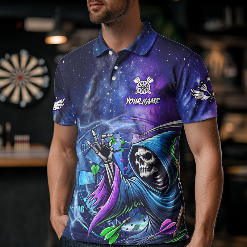 Death Skeleton Blue Purple Galaxy Dart Custom Darts