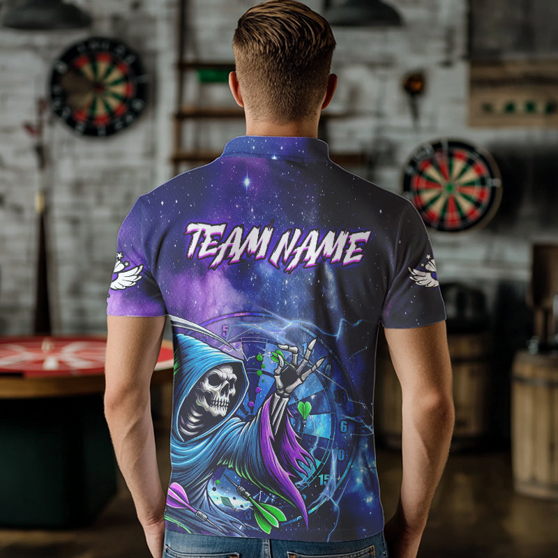 Death Skeleton Blue Purple Galaxy Dart Custom Darts
