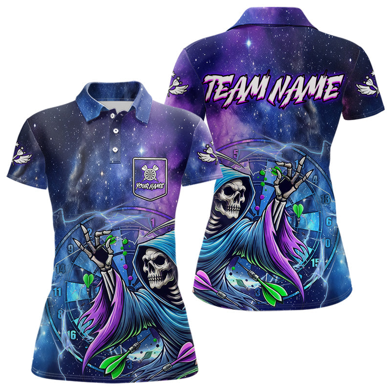 Death Skeleton Blue Purple Galaxy Dart Custom Darts