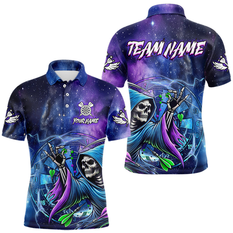 Death Skeleton Blue Purple Galaxy Dart Custom Darts