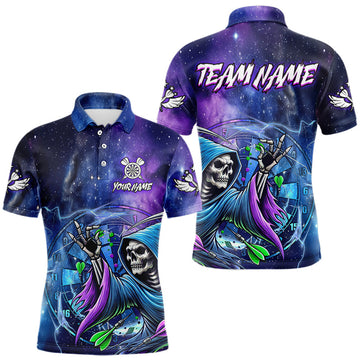 Death Skeleton Blue Purple Galaxy Dart Custom Darts