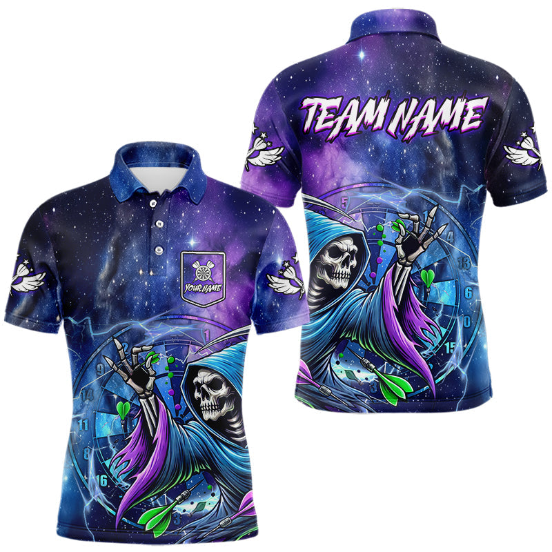 Death Skeleton Blue Purple Galaxy Dart Custom Darts