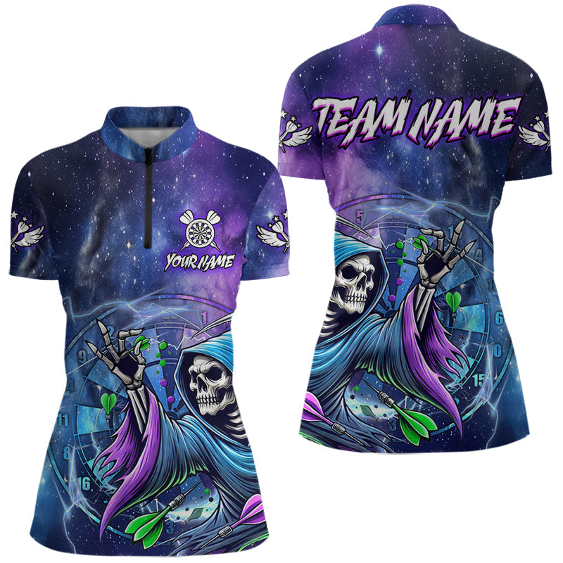 Death Skeleton Blue Purple Galaxy Dart Custom Darts