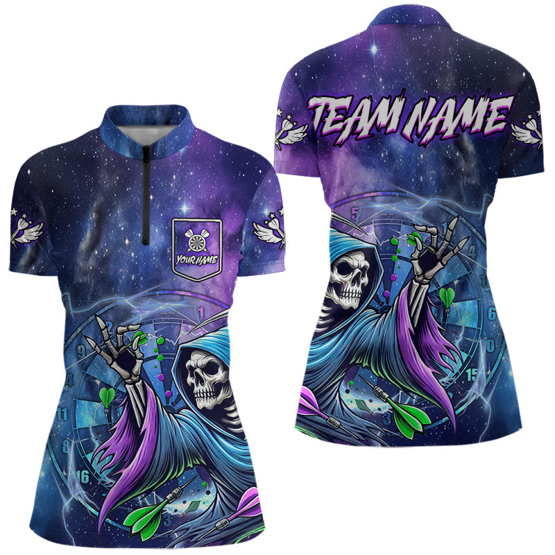 Death Skeleton Blue Purple Galaxy Dart Custom Darts