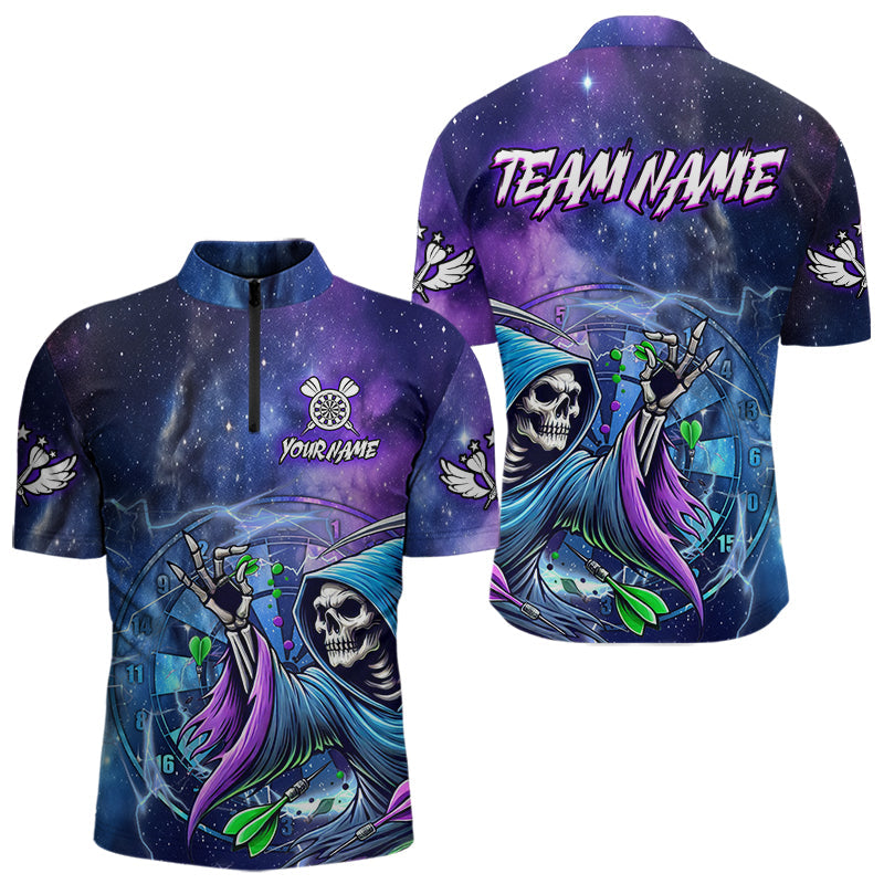 Death Skeleton Blue Purple Galaxy Dart Custom Darts