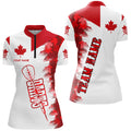 Personalized Darts Canada Flag Vintage Women Quarter-Zip Custom Canadian Darts