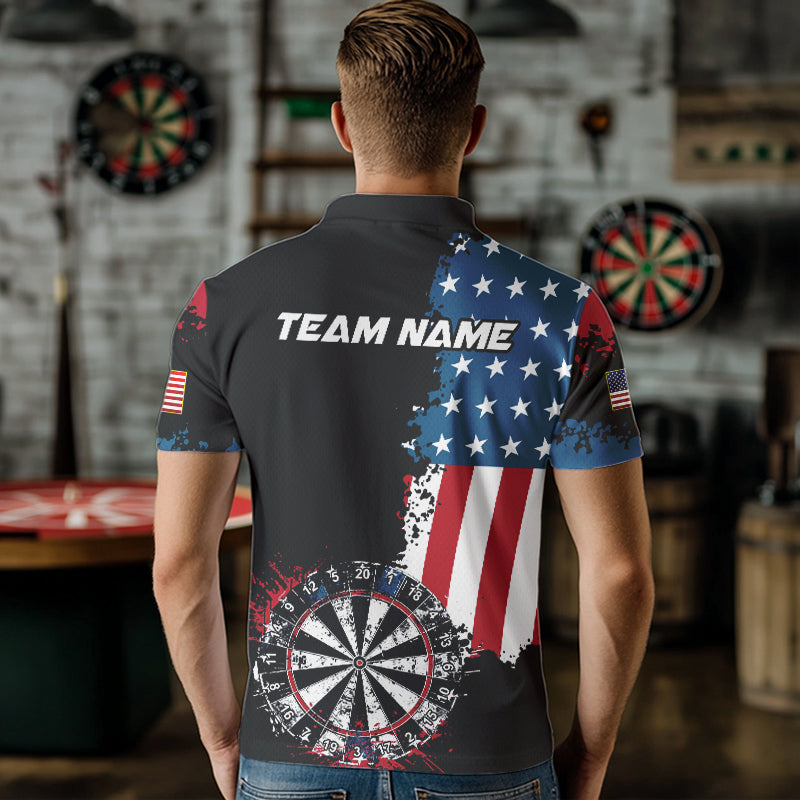 Personalized Grunge Dartboard American Flag Darts, Patriotic Us Flag Dart