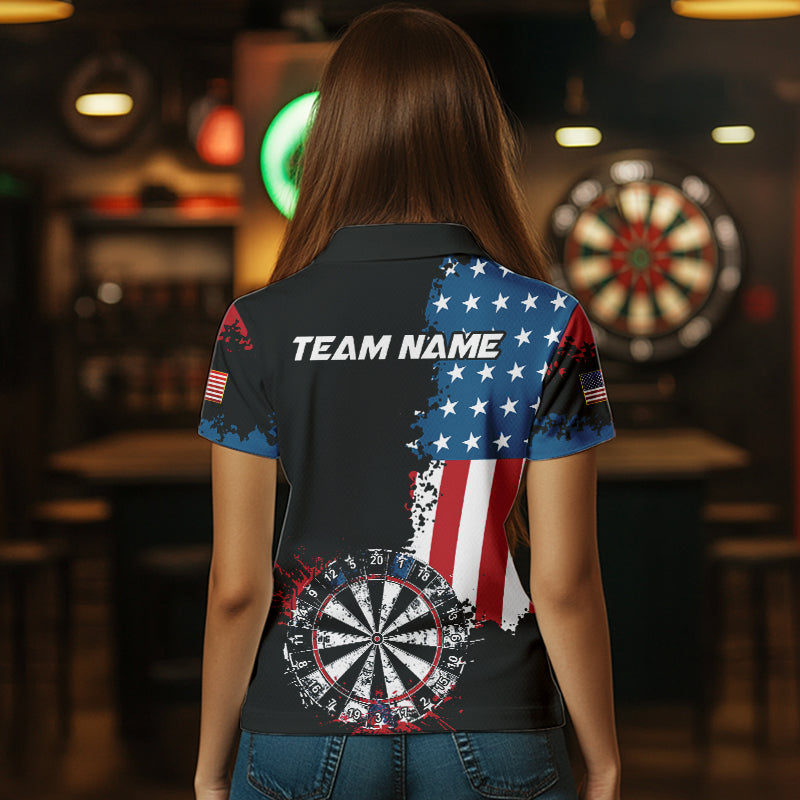 Personalized Grunge Dartboard American Flag Darts, Patriotic Us Flag Dart