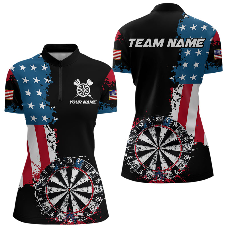 Personalized Grunge Dartboard American Flag Darts, Patriotic Us Flag Dart