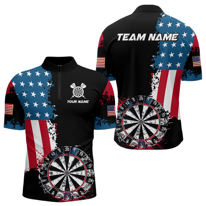 Personalized Grunge Dartboard American Flag Darts, Patriotic Us Flag Dart