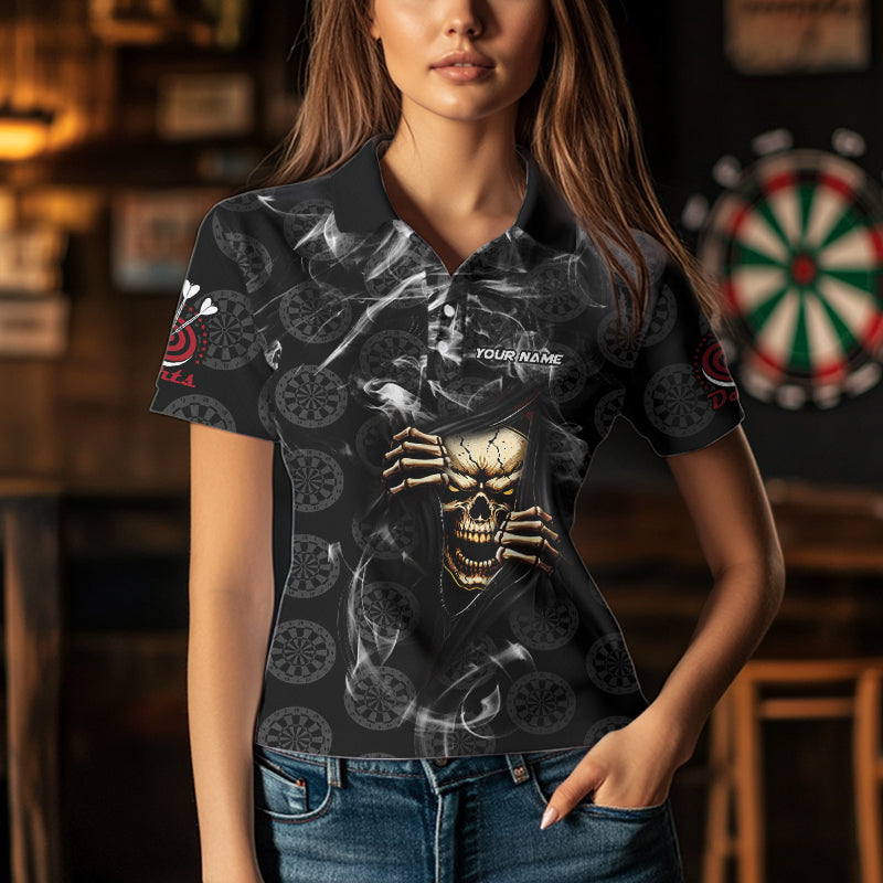 Personalized Skull Dartboard Smoke Pattern Black Dart Dart and