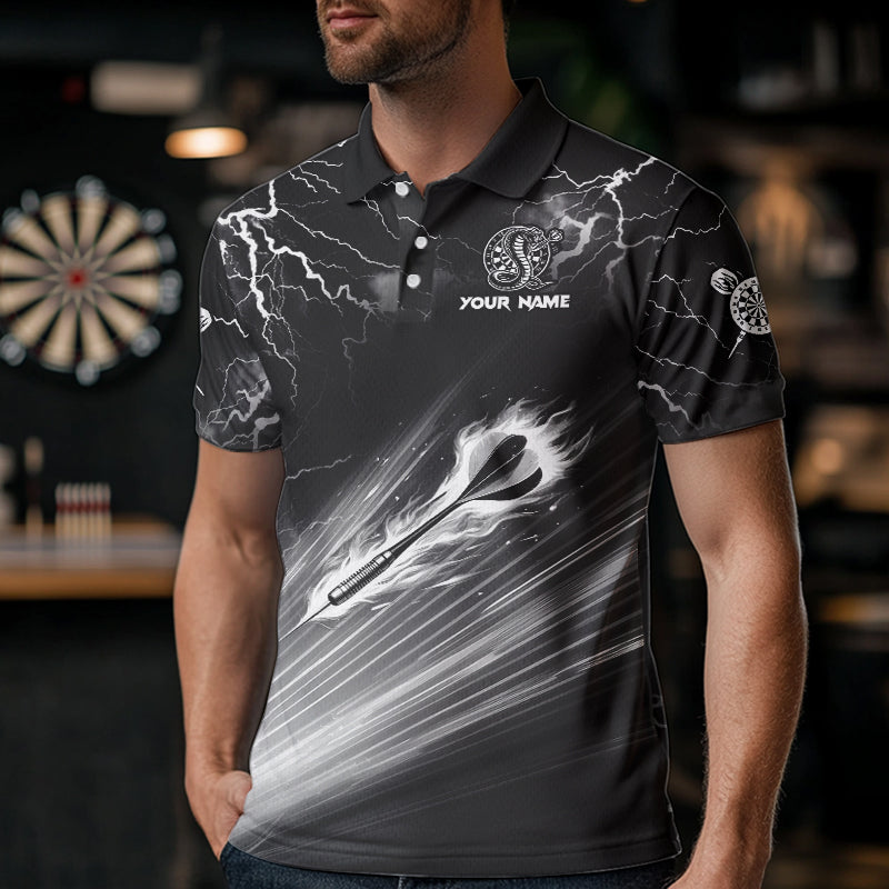 White And Black 3D Thunder Lightning Custom Cobra Snake Men Dart Best Dart Team