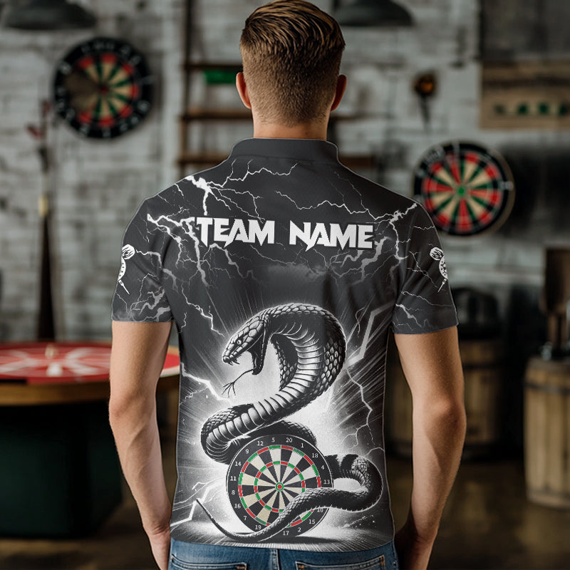 White And Black 3D Thunder Lightning Custom Cobra Snake Men Dart Best Dart Team