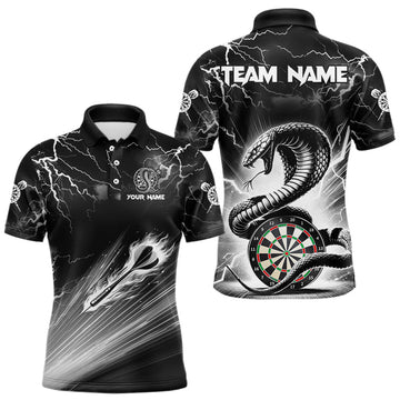 White And Black 3D Thunder Lightning Custom Cobra Snake Men Dart Best Dart Team