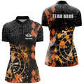 Orange Grunge Darts Board Argyle Pattern Custom Men Darts, Halloween Darts Team