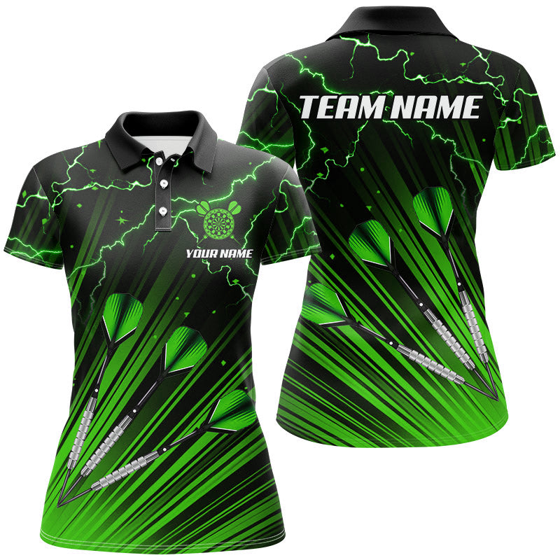 Green Dart Arrow Lightning Custom Darts, Quarter-Zip, Darts Uniform