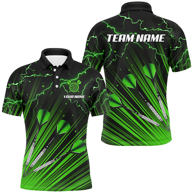 Green Dart Arrow Lightning Custom Darts, Quarter-Zip, Darts Uniform