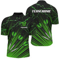 Green Dart Arrow Lightning Custom Darts, Quarter-Zip, Darts Uniform