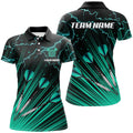 Turquoise Dart Arrow Lightning Custom Darts, Quarter-Zip, Darts Uniform