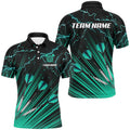 Turquoise Dart Arrow Lightning Custom Darts, Quarter-Zip, Darts Uniform
