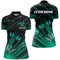 Turquoise Dart Arrow Lightning Custom Darts, Quarter-Zip, Darts Uniform