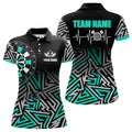 Personalized Darts Heartbeat Zig-Zag Pattern Custom Dart, Dart | Turquoise