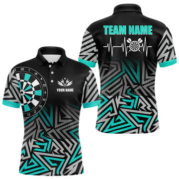Personalized Darts Heartbeat Zig-Zag Pattern Custom Dart, Dart | Turquoise