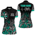 Personalized Darts Heartbeat Zig-Zag Pattern Custom Dart, Dart | Turquoise