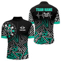 Personalized Darts Heartbeat Zig-Zag Pattern Custom Dart, Dart | Turquoise