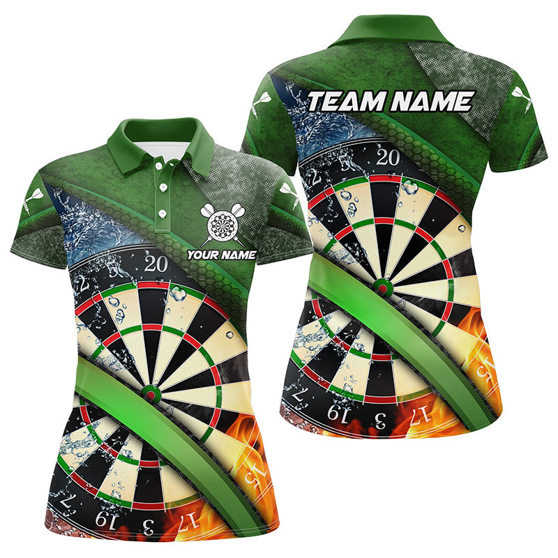 Personalized Green 3D Dartboard Fire And Water Men Darts Custom Darts Team